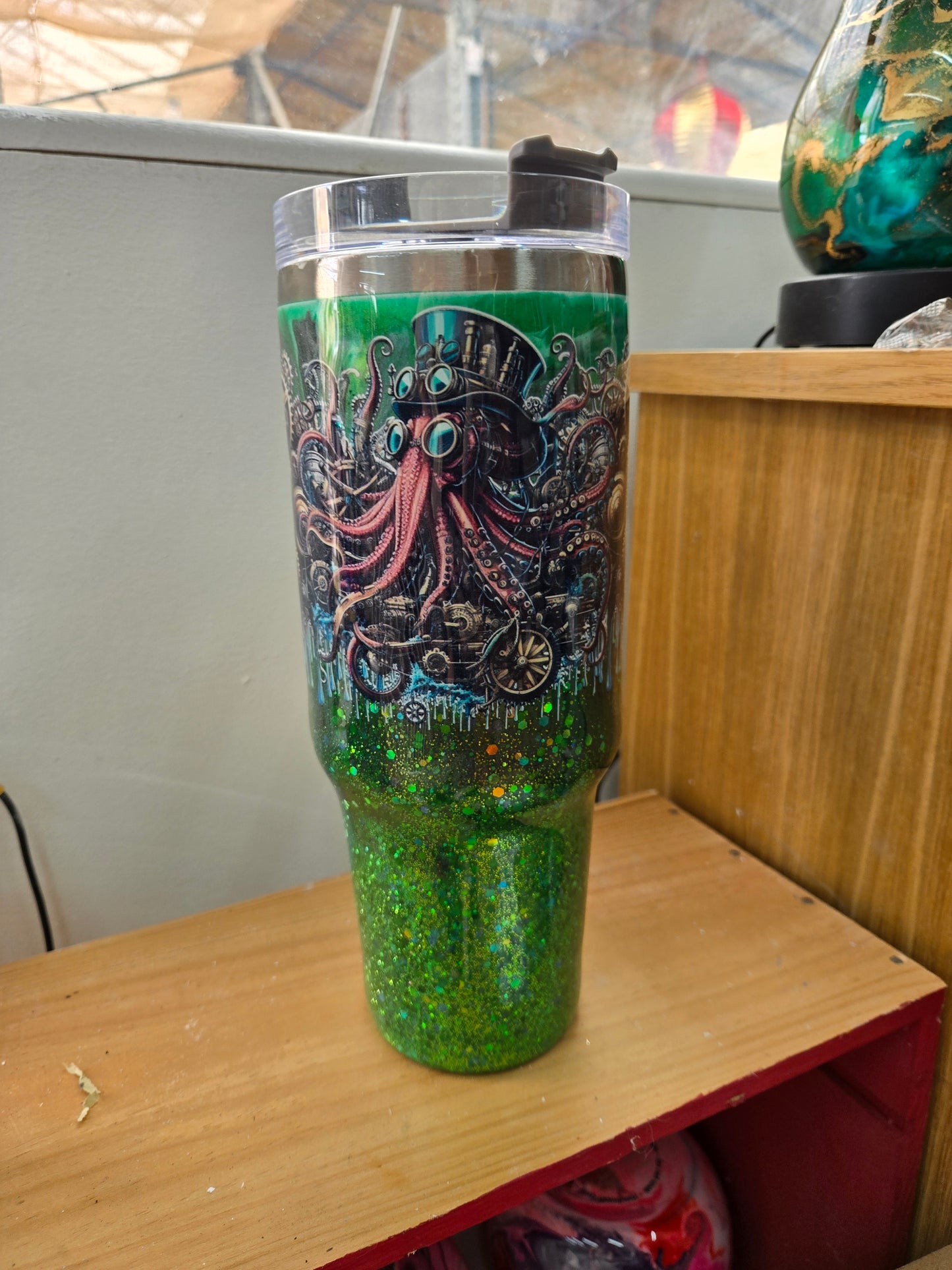 40oz Steampunk Octopus Junk in the trunk