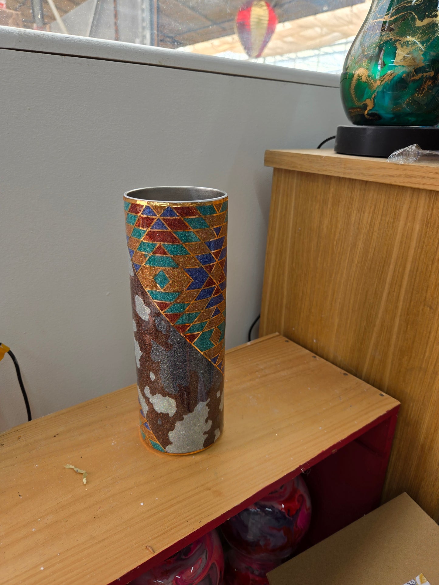 20oz template, cow meets southwestern