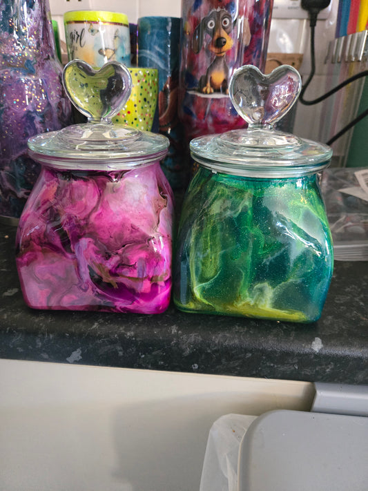 Two storage jars